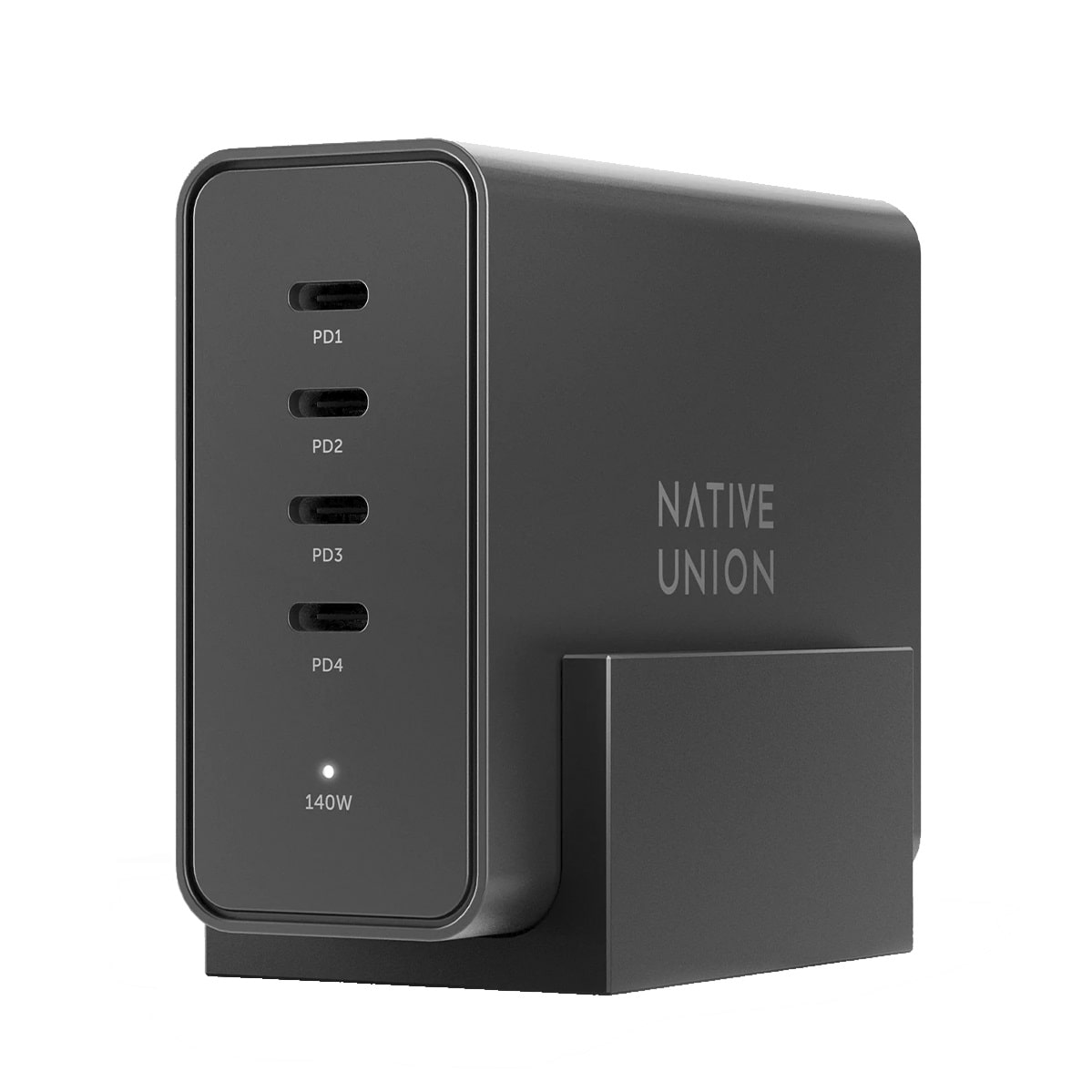 Мережевий зарядний пристрій Native Union Fast GaN Charger PD 140W Desktop USB-C 4-Port Black (FAST-PD140-BLK-EU)