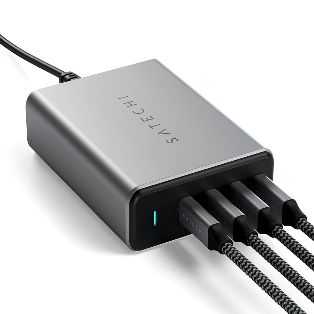 Сетевое зарядное устройство Satechi 165W USB-C 4-Port PD GaN Charger Space Gray (ST-UC165GM-EU)