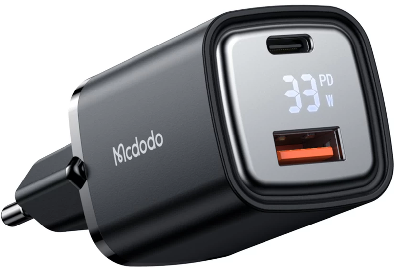 МЗП Mcdodo Fast Charger Set PD+QC 33W з кабелем USB-C Black (CH-1701)