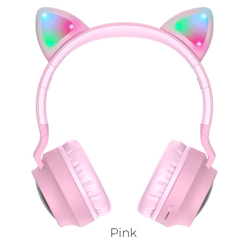 Bluetooth-гарнитура Hoco W27 Cat Ear Pink (W27P)