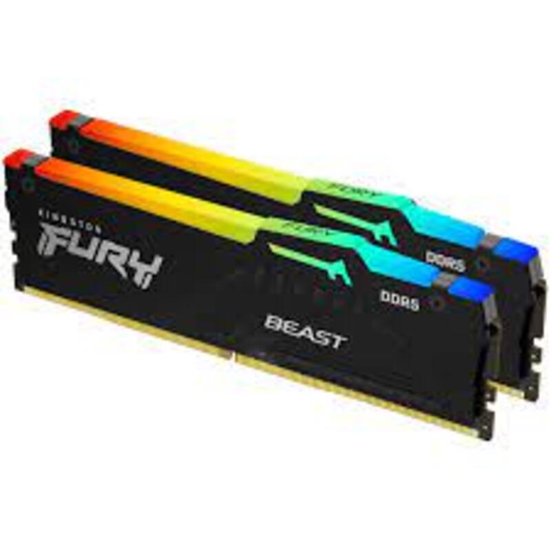 Оперативна памʼять Kingston FURY 32 GB (2x16GB) DDR5 5200 MHz Beast RGB (KF552C40BBAK2-32)