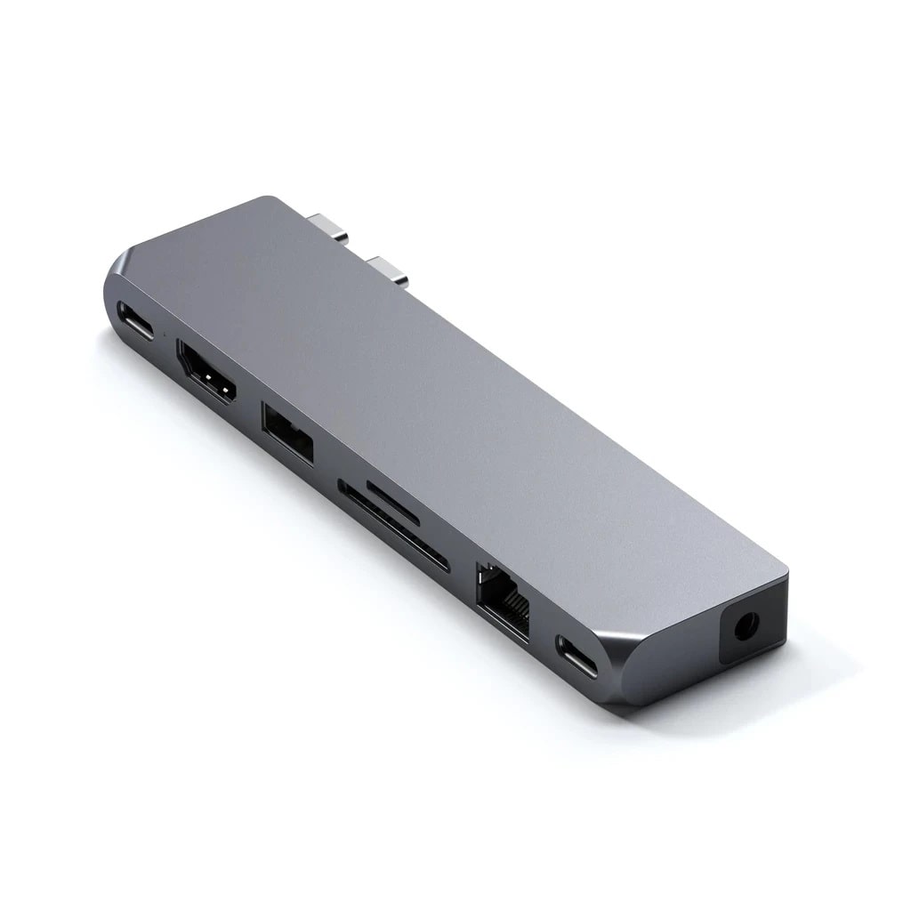 Мультипортовый адаптер Satechi Aluminum USB-C Pro Hub Max Adapter Space Gray (ST-UCPHMXM)