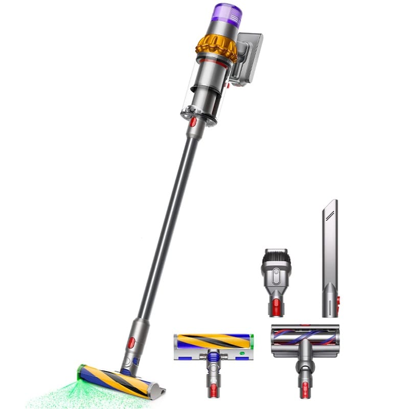 Вертикальний + ручний пилосос (2в1) Dyson V15 Detect Absolute 2023 Yellow/Nickel (446986-01)