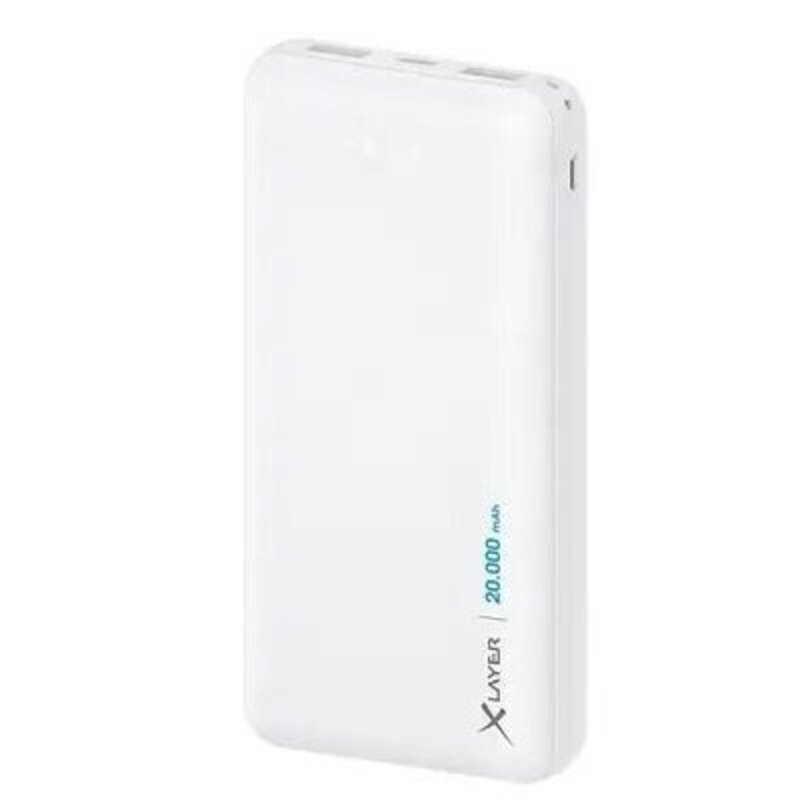 Портативна батарея Xlayer 10000mAh Wireless зарядка 5Вт, 2x USB 2.0А , MicroUSB/Lightning, white