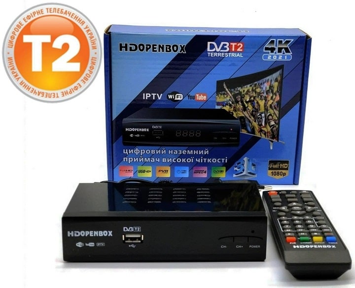 Т2 тюнер HDOPENBOX  FullHD 4K  mpeg4 HDTV WIFI YouTube 3D IP TV 2021