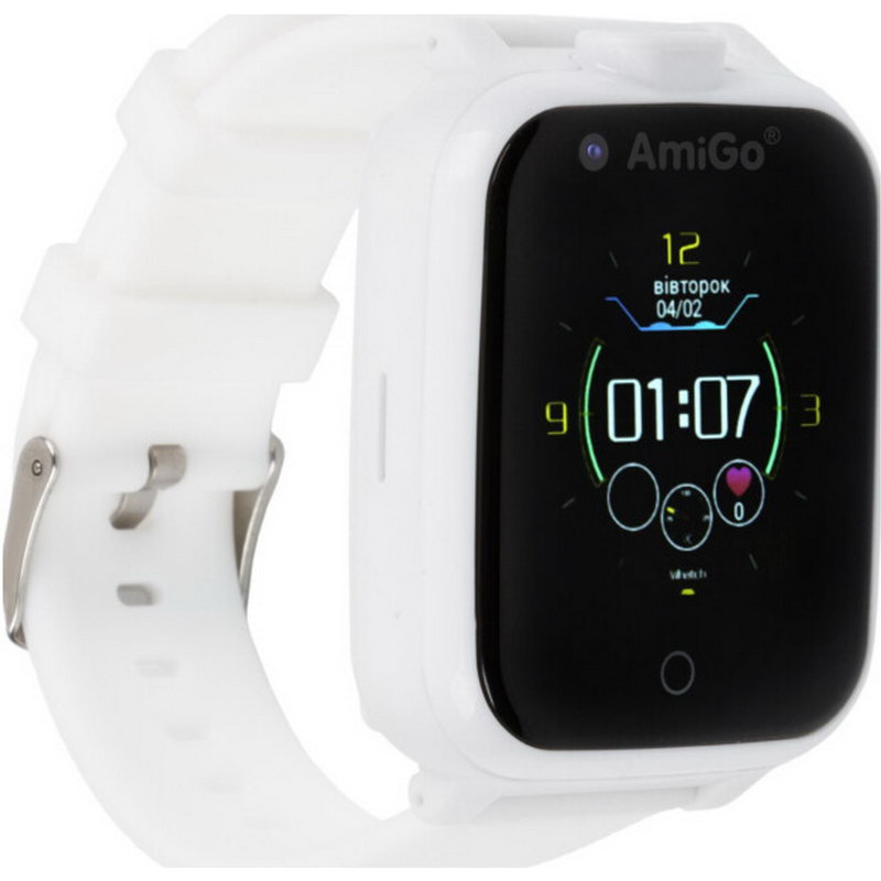 Детские смарт-часы AmiGo GO006 GPS 4G WIFI VIDEOCALL White (UA)