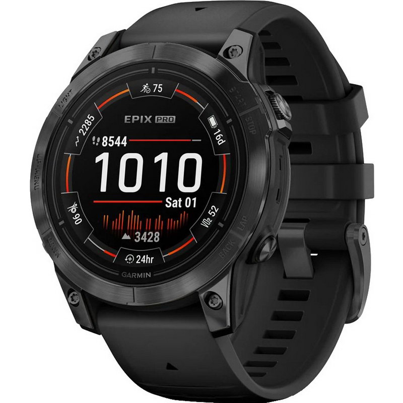 Смарт-годинник Garmin Epix Pro (Gen 2) 47mm Slate Grey with Black Band (010-02803-00/01)