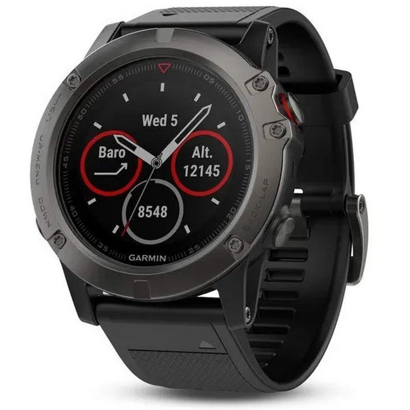 Смарт-годинник Garmin Fenix 5X Slate Gray Sapphire With Black Band (010-01733-00)