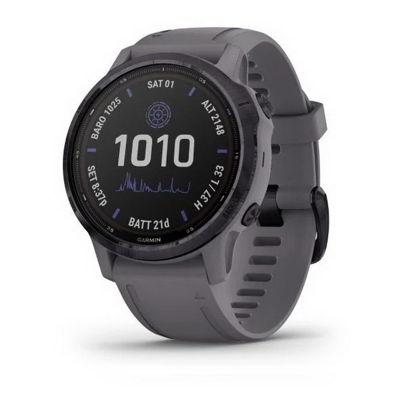 Смарт-часы Garmin Fenix 6S Pro Solar Edition Amethyst Steel with Shale Gray Band (010-02409-15/14)