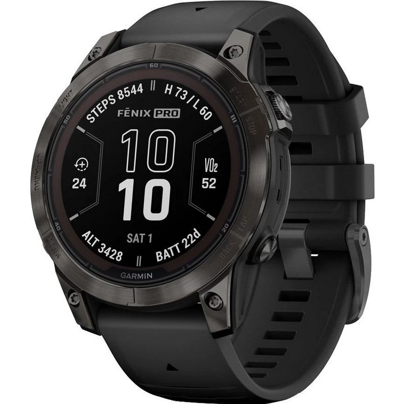 Смарт-годинник Garmin Fenix 7 Pro Sapphire Solar Edition Carbon Grey DLC Titanium with Black Band (010-02777-10/11)