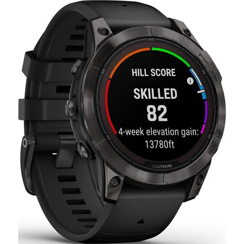 Смарт-годинник Garmin Fenix 7 Pro Sapphire Solar Edition Carbon Grey DLC Titanium with Black Band (010-02777-10/11) - фото 3