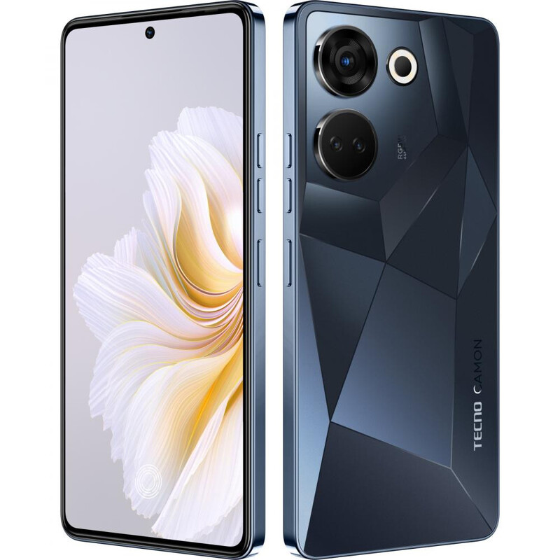 Смартфон Tecno Camon 20 Pro (CK7n) 8/256GB Dual Sim Predawn Black (4895180799792)