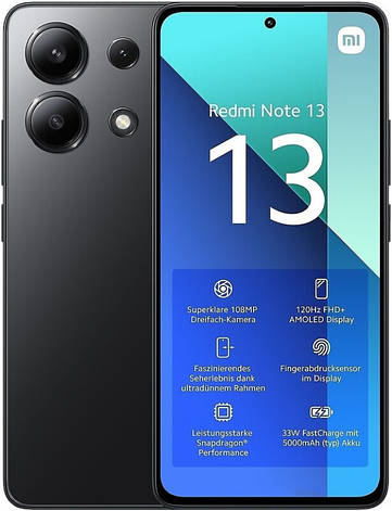 Смартфон Xiaomi Redmi Note 13 6/128GB Midnight Black (Global Version) ᐈ ...