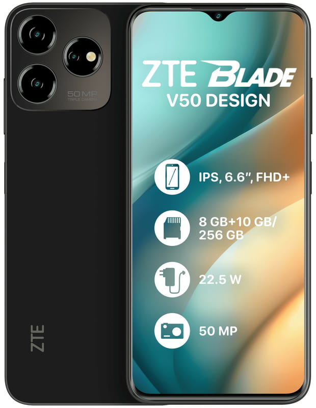 Смартфон ZTE Blade V50 Design 8/256GB Dual Sim Black (UA)