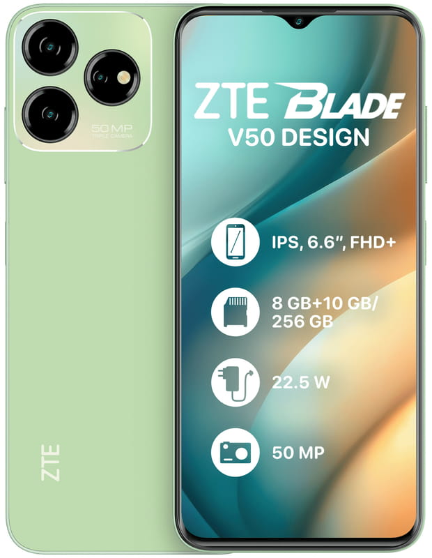 Смартфон ZTE Blade V50 Design 8/256GB Dual Sim Green (UA)