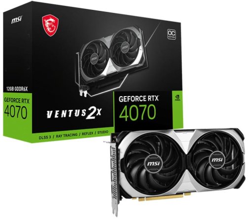 Видеокарта MSI GeForce RTX 4070 Ti VENTUS 2X 12G OC