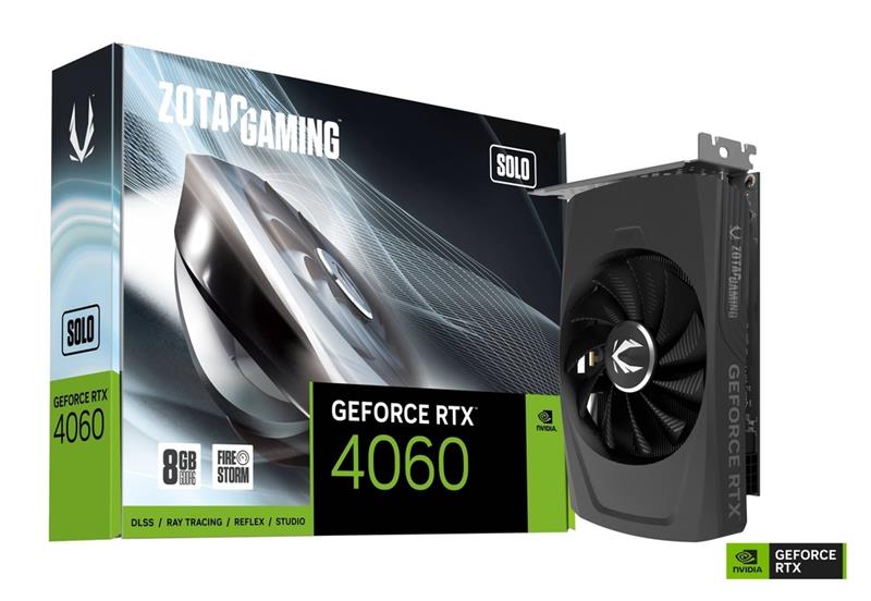 Видеокарта ZOTAC GeForce RTX 4060 8GB GDDR6 Solo (ZT-D40600G-10L)