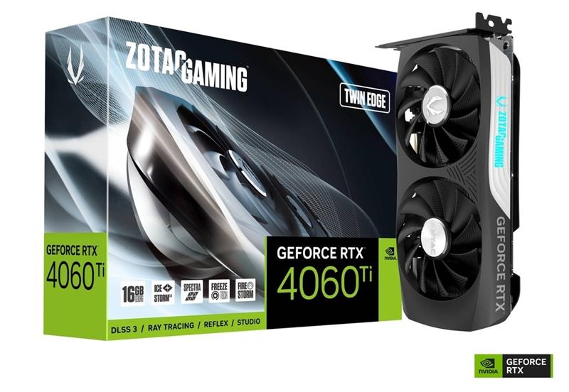 Видеокарта ZOTAC GeForce RTX 4060 Ti 16GB GDDR6X Twin Edge (ZT-D40620E-10M)