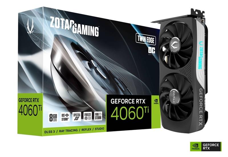 Відеокарта Zotac GAMING GeForce RTX 4060 Ti 8GB Twin Edge OC (ZT-D40610H-10M)