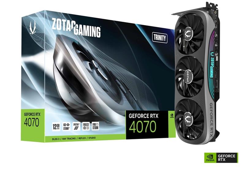 Видеокарта ZOTAC GeForce RTX 4070 12GB GDDR6X Trinity