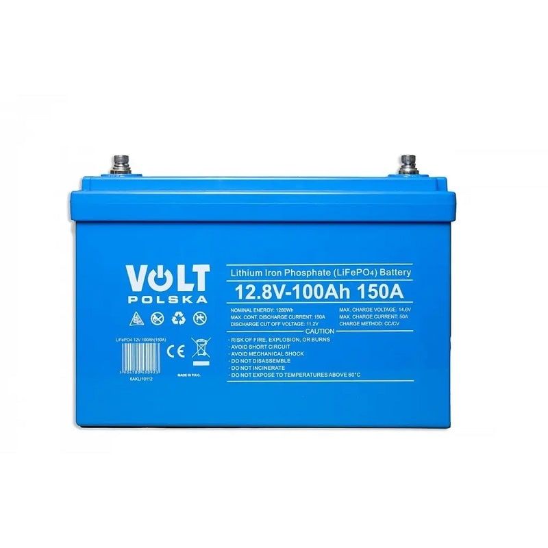 Аккумулятор Volt Polska LiFePO4 12V 100 Ah (150A) + BMS BLUETOOTH