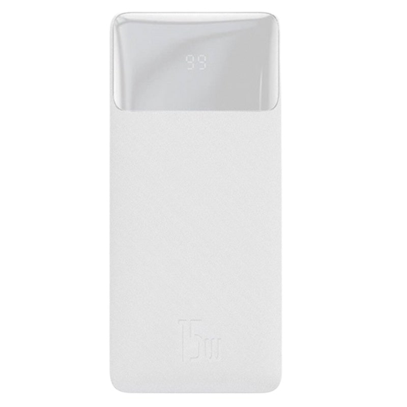 Портативна батарея Baseus Bipow Digital Display 15W 10000mAh white (PPDML-I02)